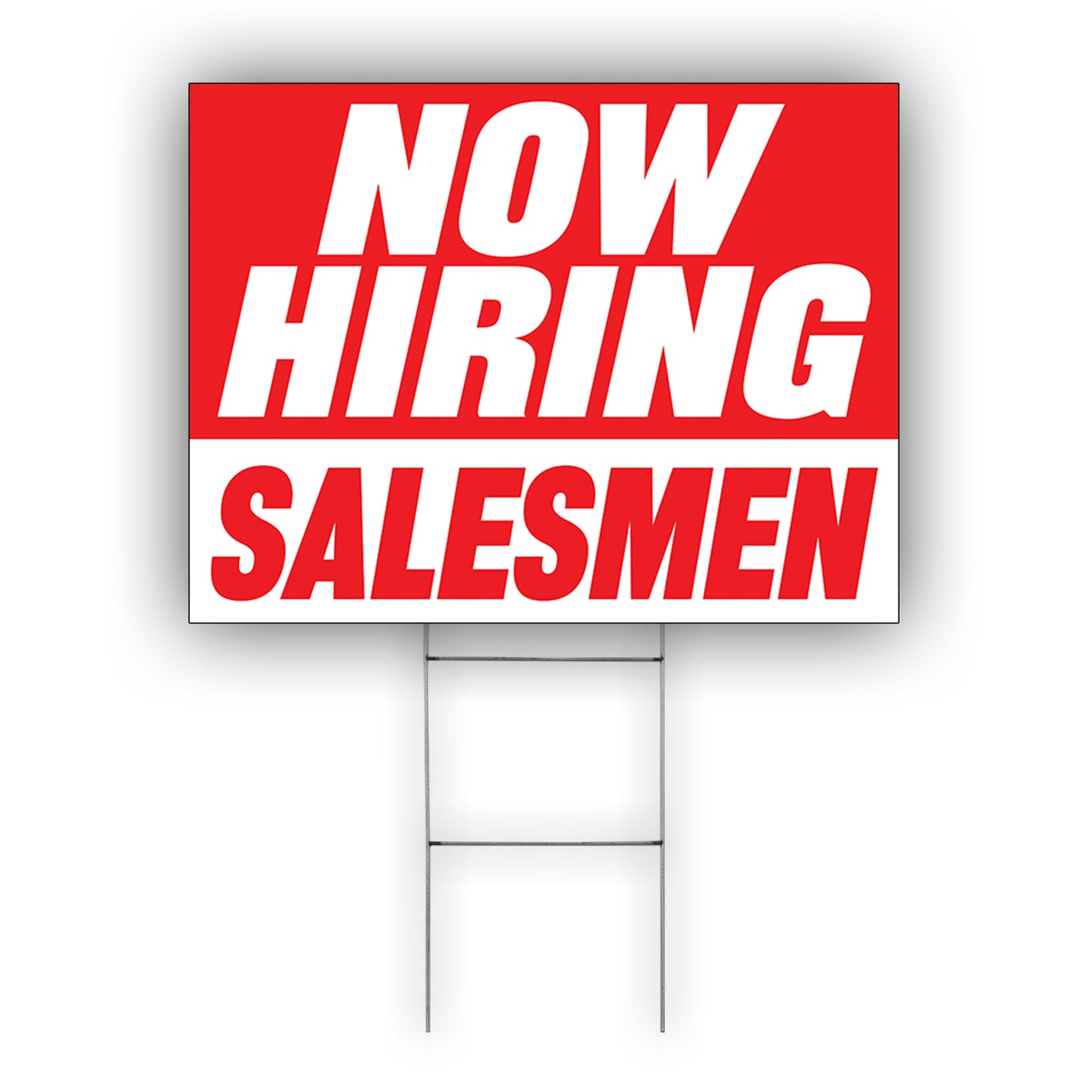 Now Hiring Salesman Coroplast Yard Sign