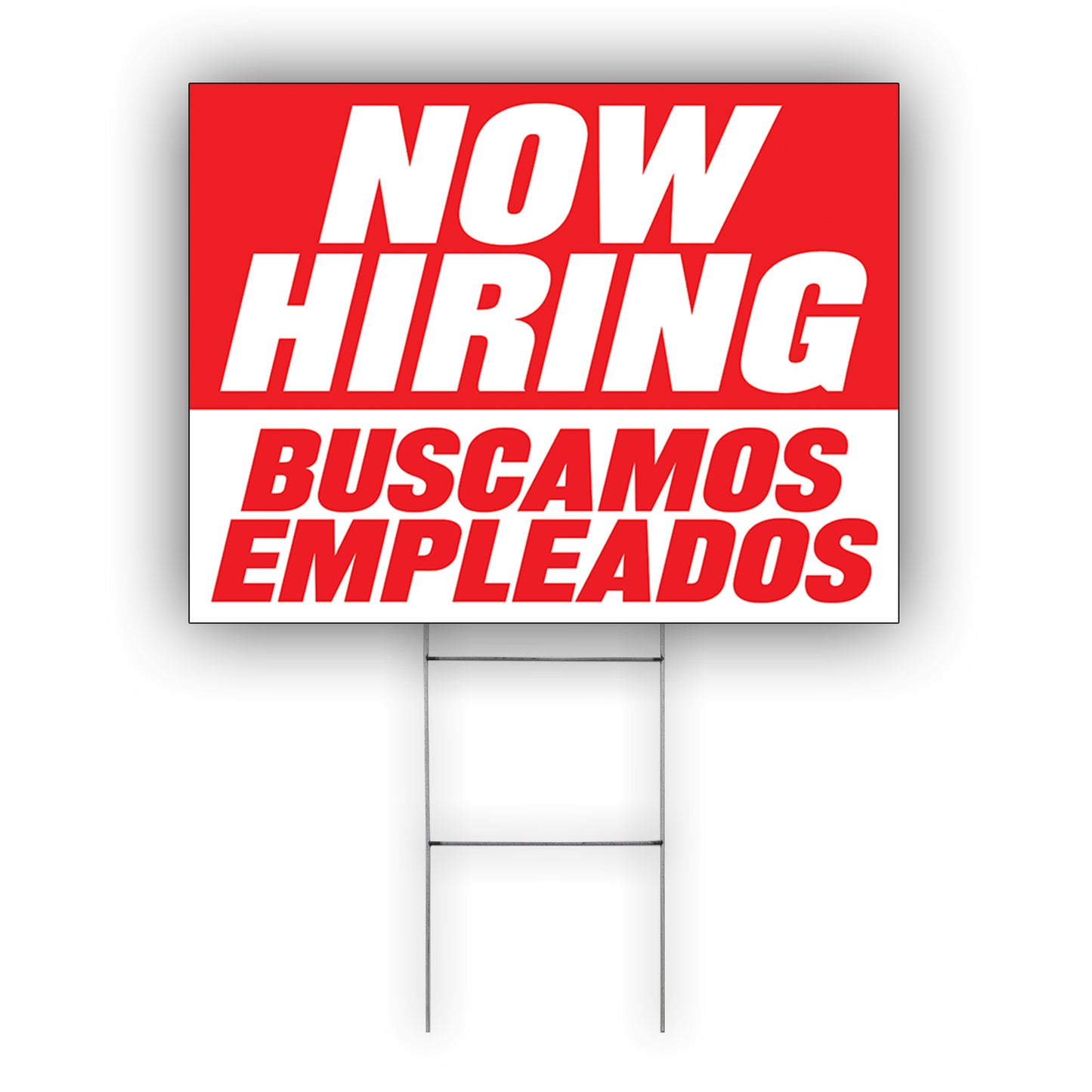 Now Hiring Buscamos Empleados Coroplast Yard Sign