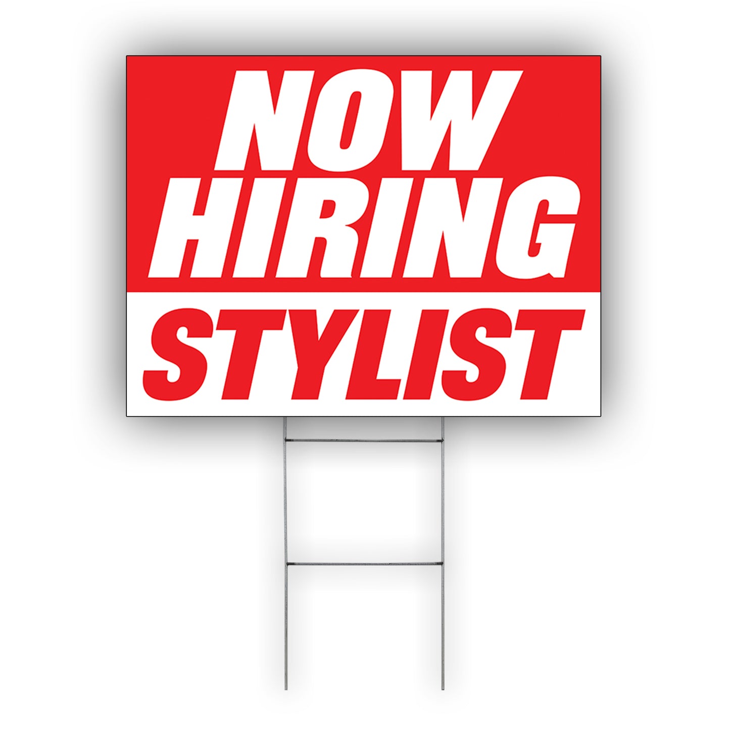 Now Hiring Stylist Coroplast Yard Sign