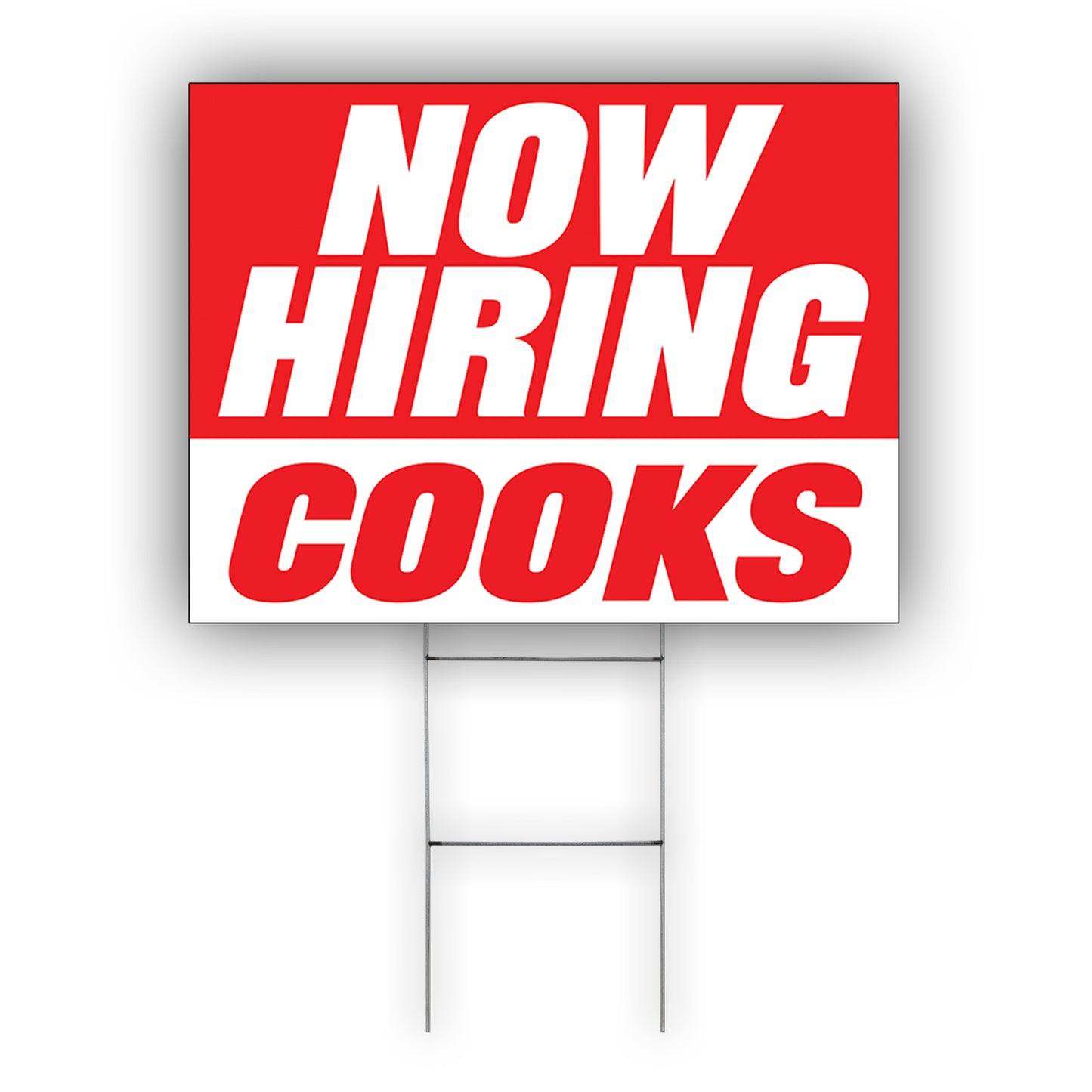 Now Hiring Cooks Coroplast Yard Sign