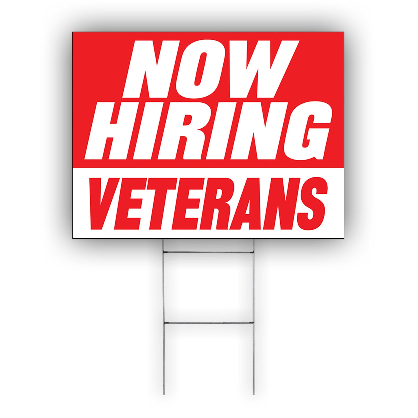 Now Hiring Veterans Coroplast Yard Sign
