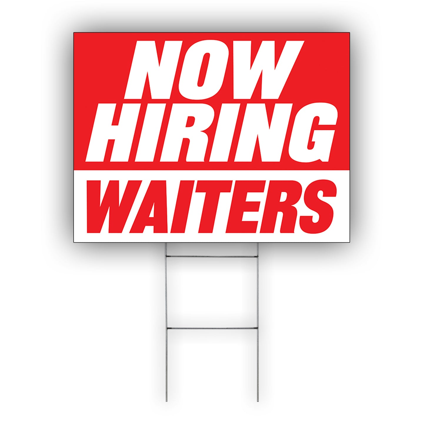 Now Hiring Waiters Coroplast Yard Sign