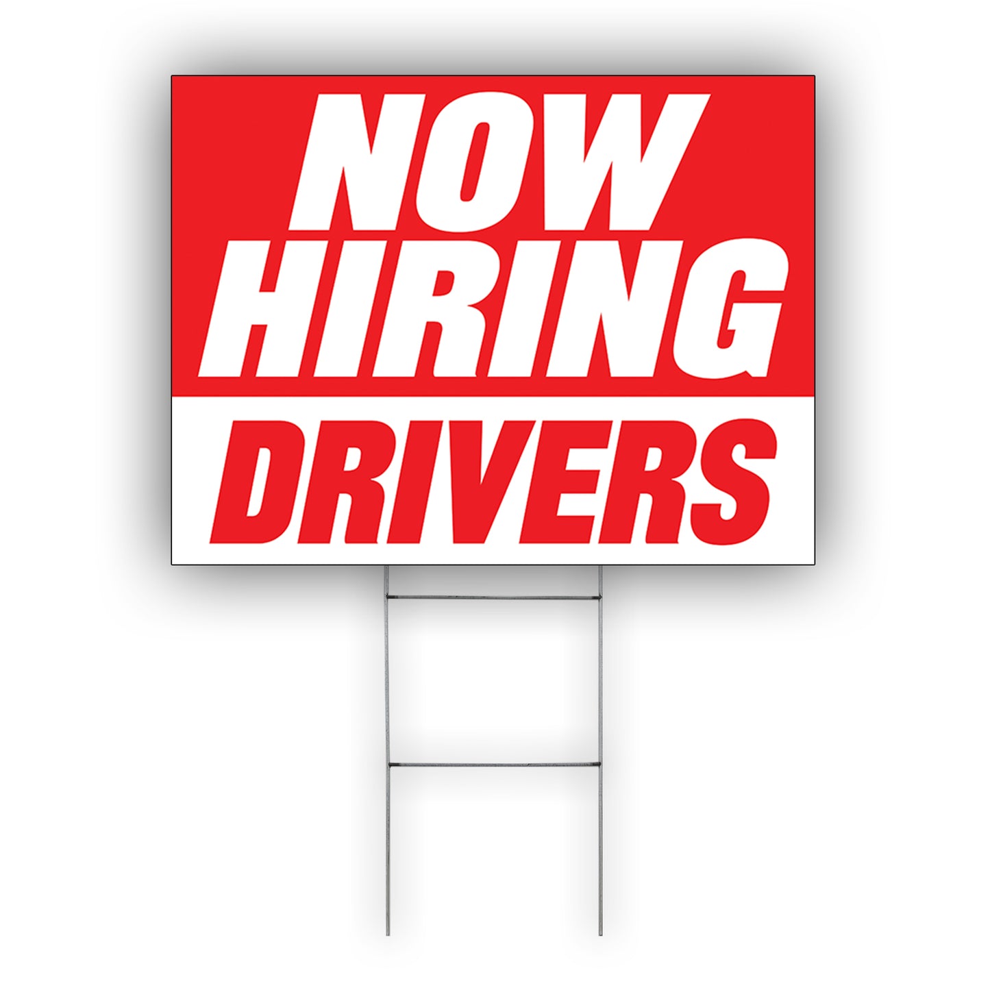 Now Hiring Drivers Coroplast Yard Sign