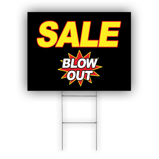 Sale Blow Out Coroplast Yard Sign
