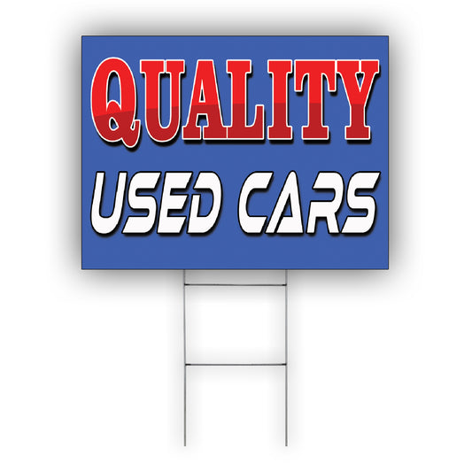 Quality Used Car Coroplast Yard Sign