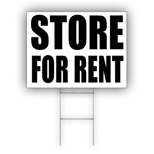 Store For Rent Coroplast Yard Sign