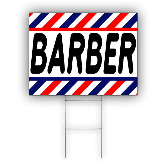 Barber Coroplast Yard Sign