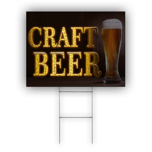 Craft Beer Coroplast Yard Sign