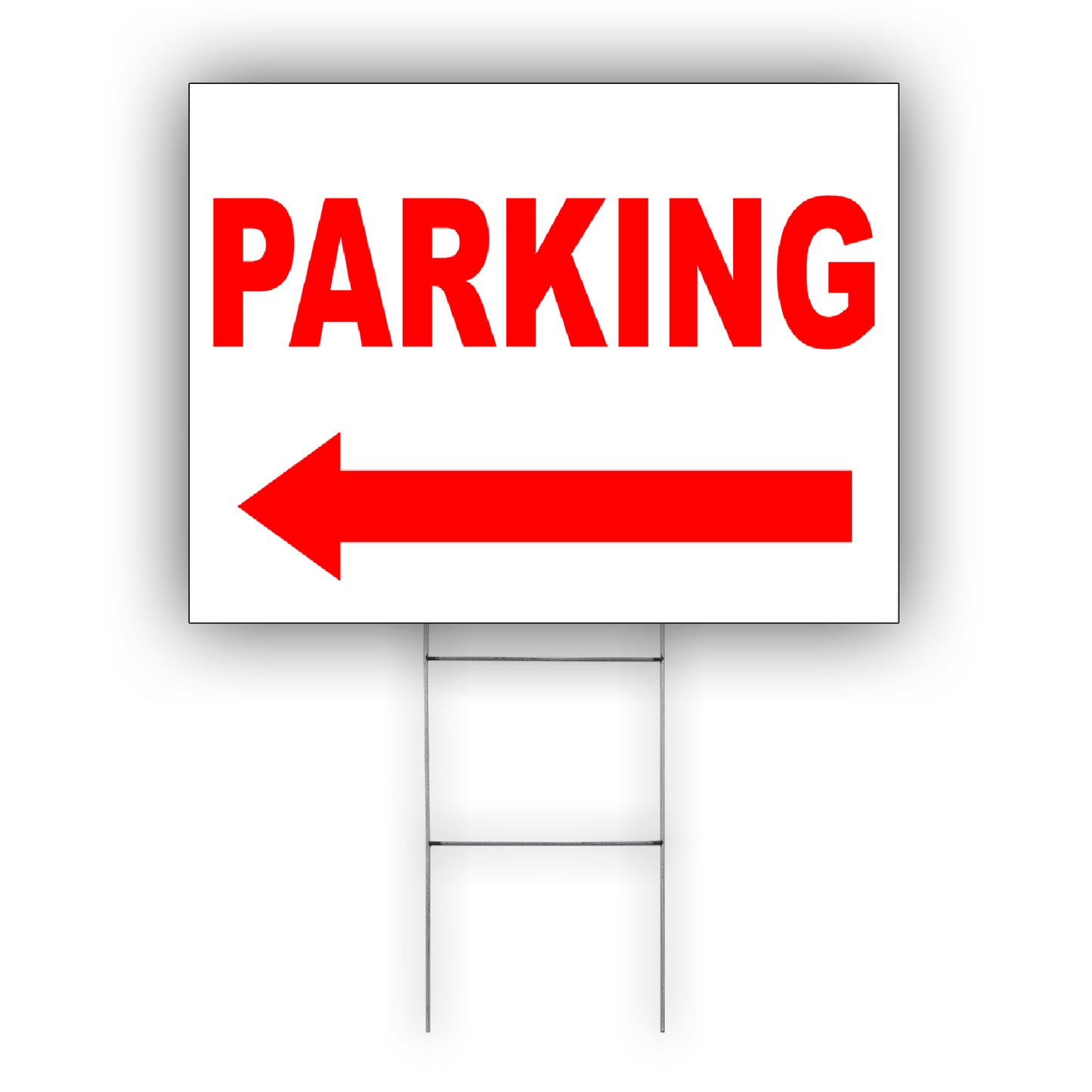 Parking Left Arrow Coroplast Yard Sign
