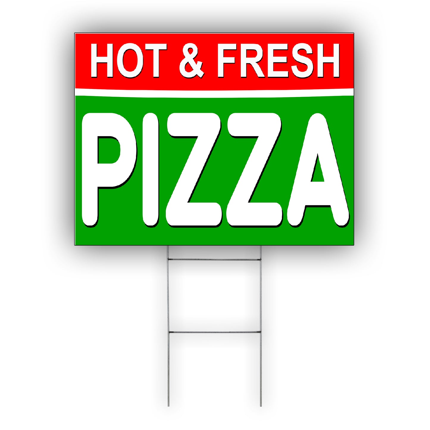 Hot And Fresh Pizza Coroplast Yard Sign
