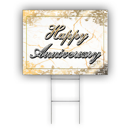 Happy Anniversary Coroplast Yard Sign