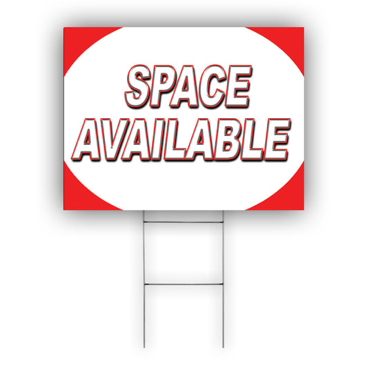 Space Available Coroplast Yard Sign