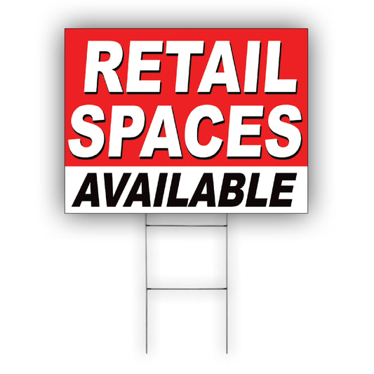 Retail Space Available Coroplast Yard Sign