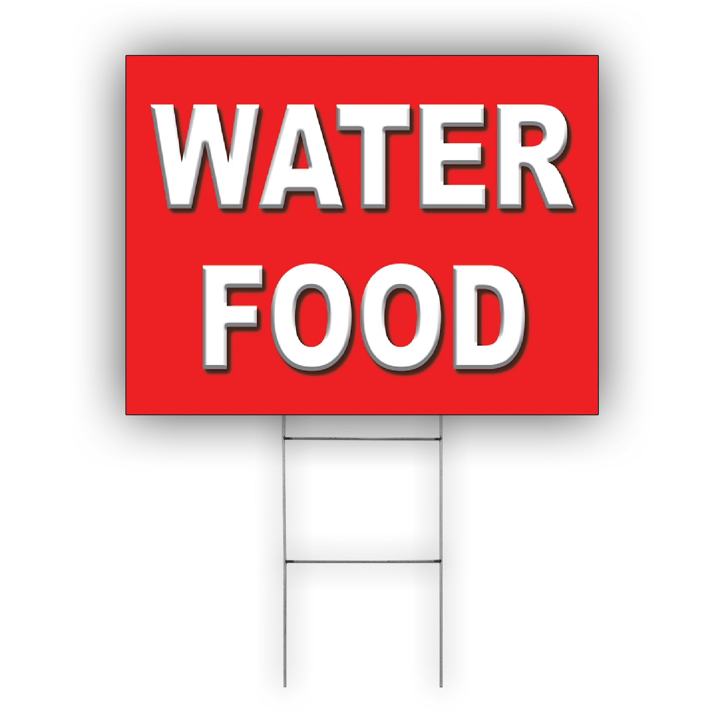Water Food Coroplast Yard Sign