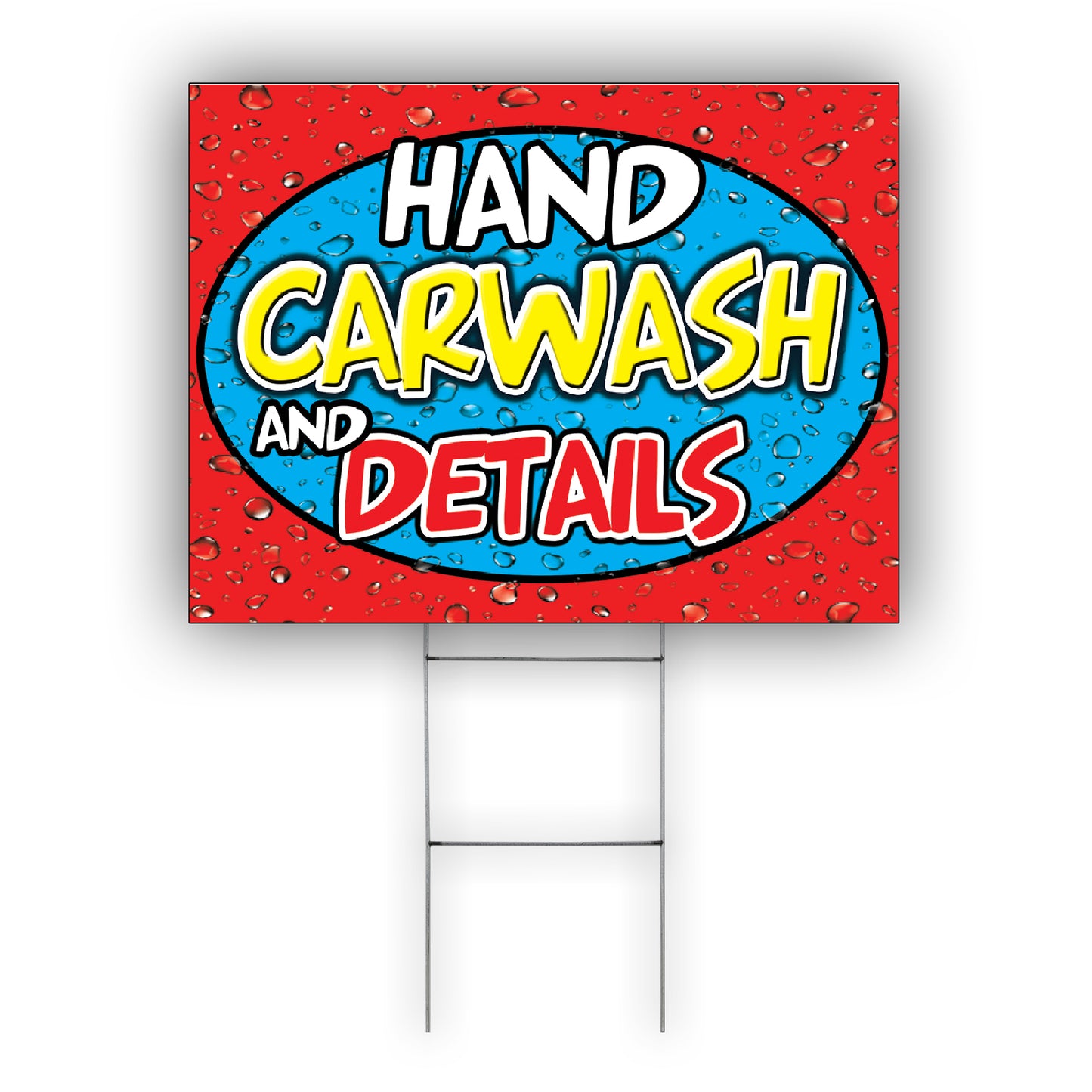 Hand Car Wash And Details Coroplast Yard Sign
