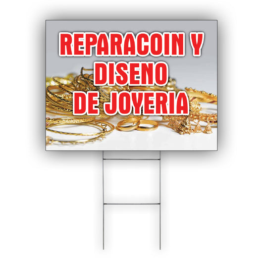 Reparacoin Y Diseno De Joyeria Coroplast Yard Sign