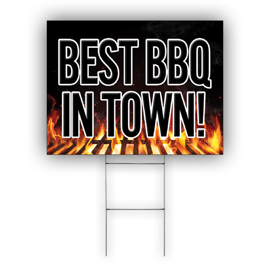 Best BBQ In Town Coroplast Yard Sign