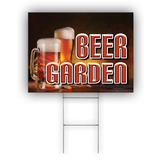 Beer Garden Coroplast Yard Sign
