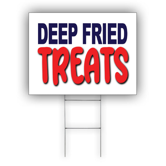Deep Fried Treats Coroplast Yard Sign