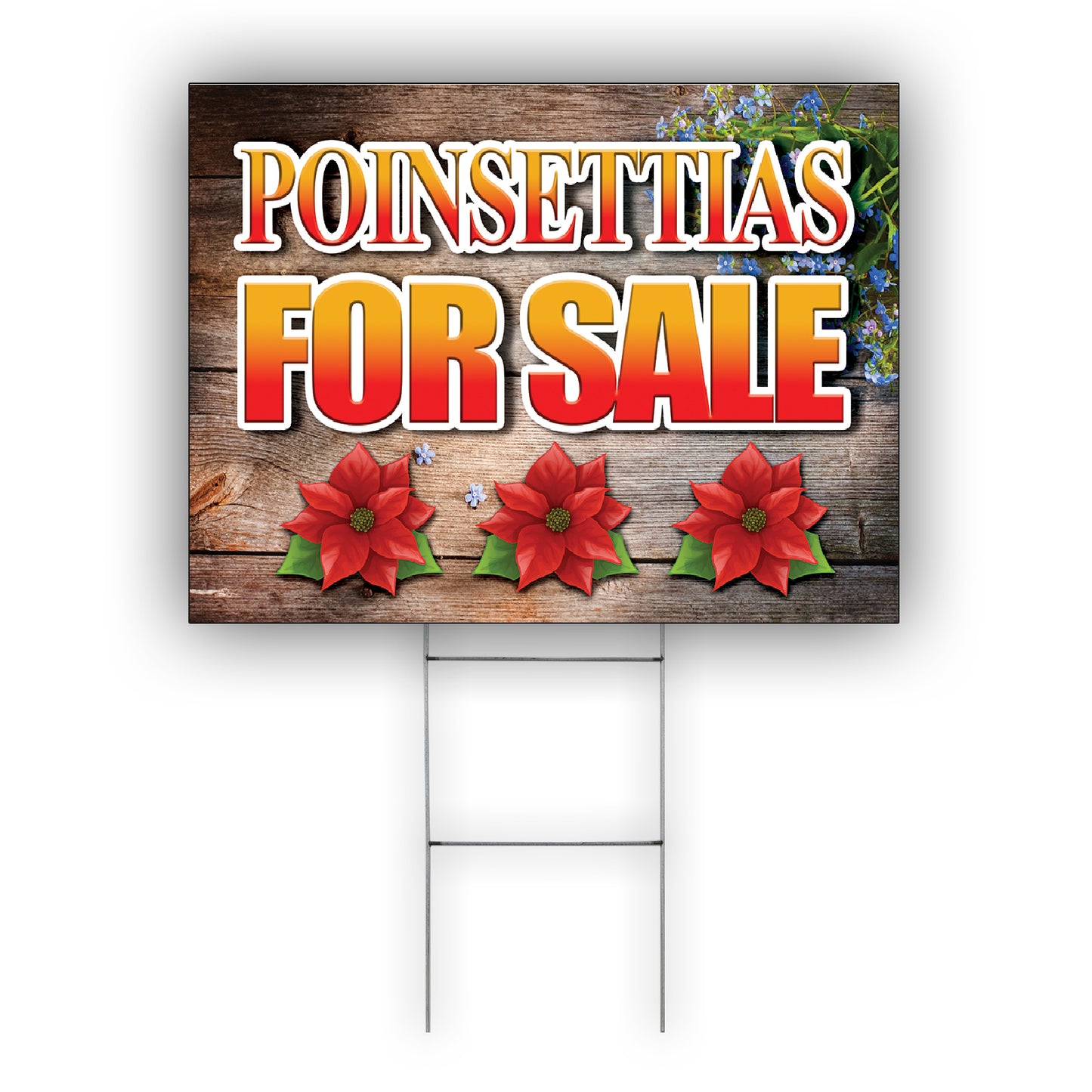 Poinsettias For Sale Coroplast Yard Sign