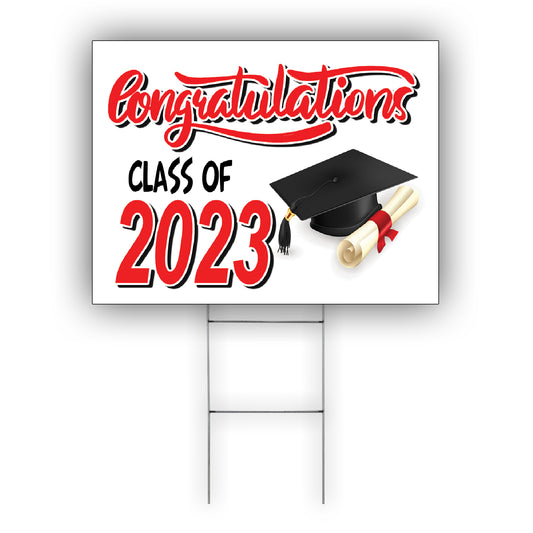 Congratulations Class Of 2023 Coroplast Yard Sign