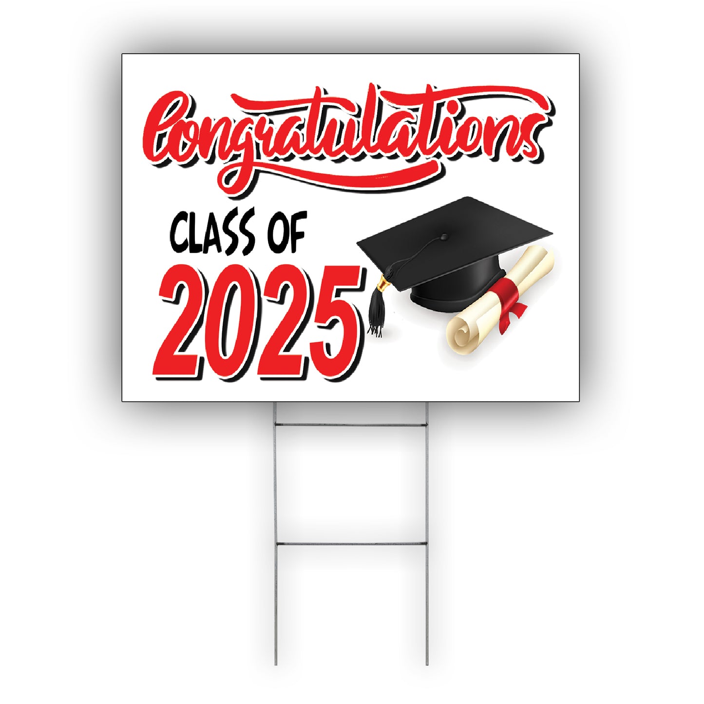 Congratulations Class Of 2025 Coroplast Yard Sign