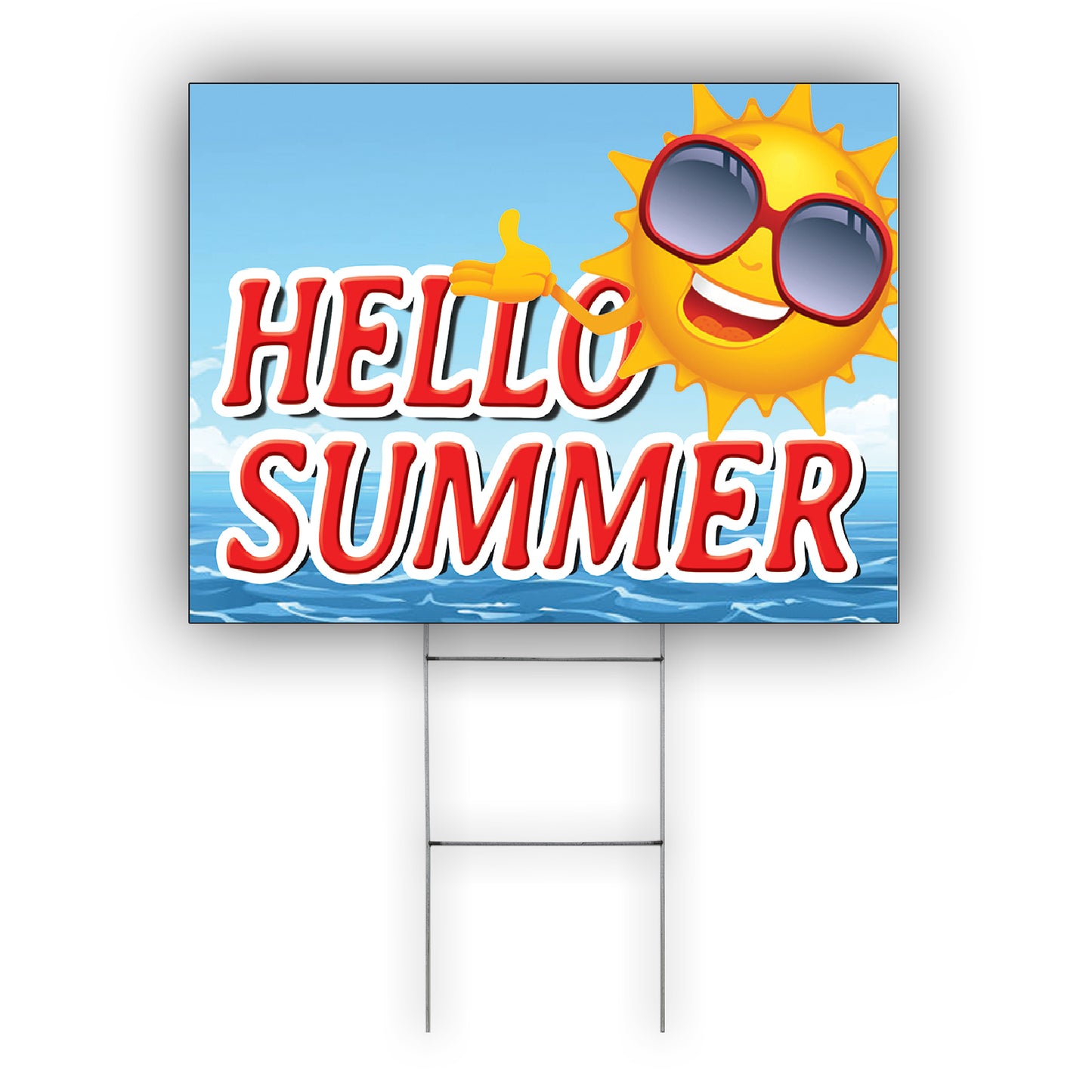 Hello Summer Coroplast Yard Sign