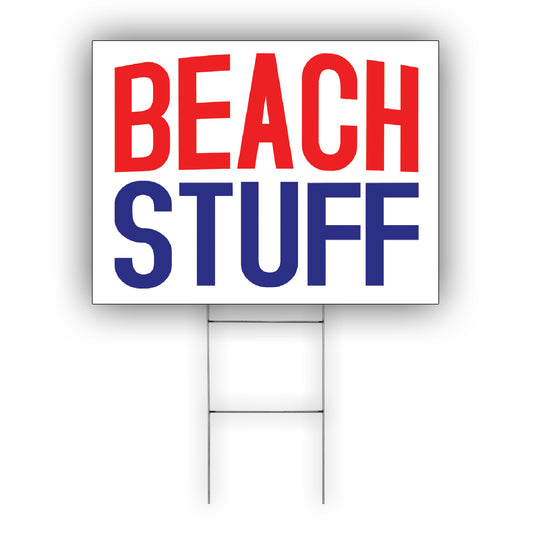 Beach Stuff Coroplast Yard Sign