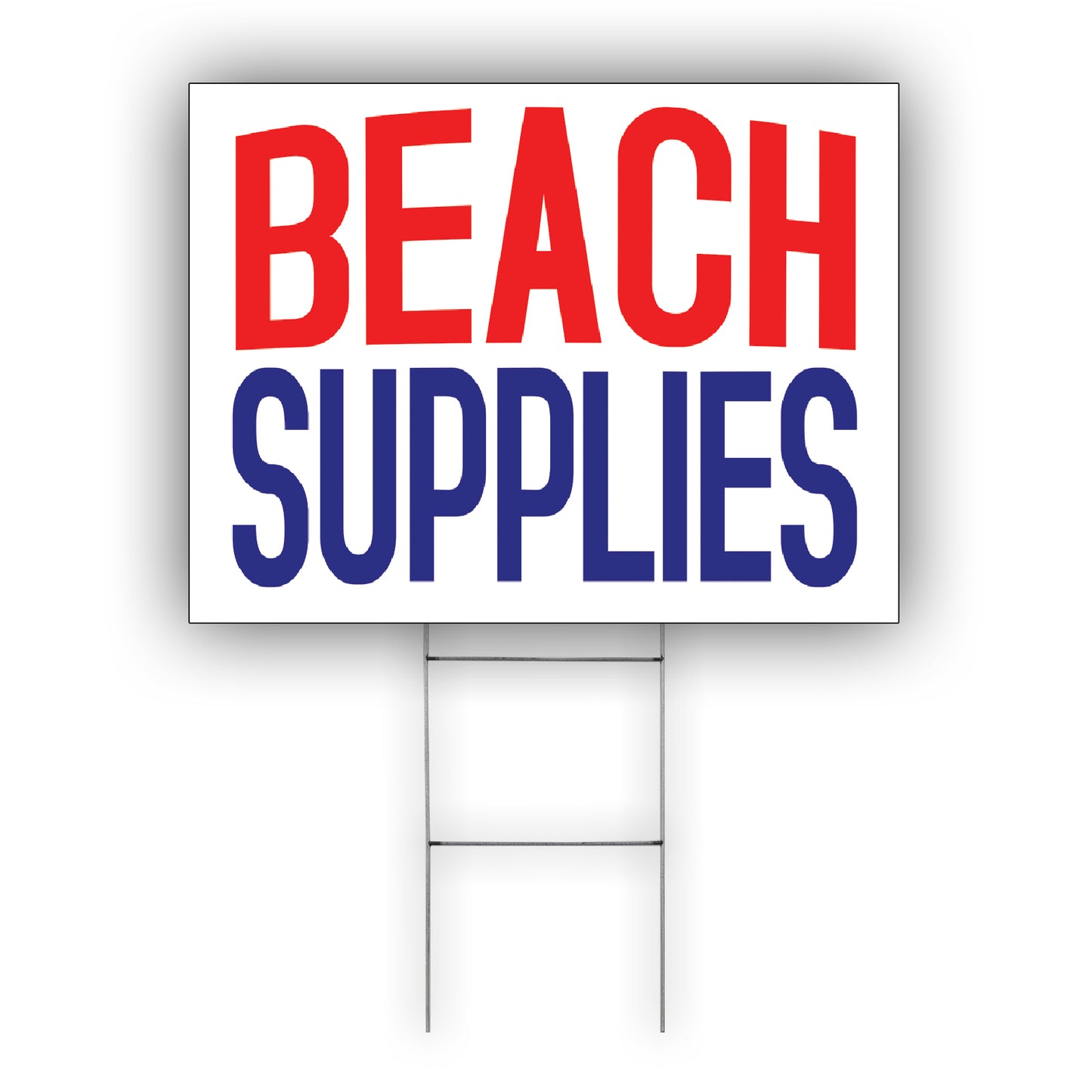 Beach Supplies Coroplast Yard Sign