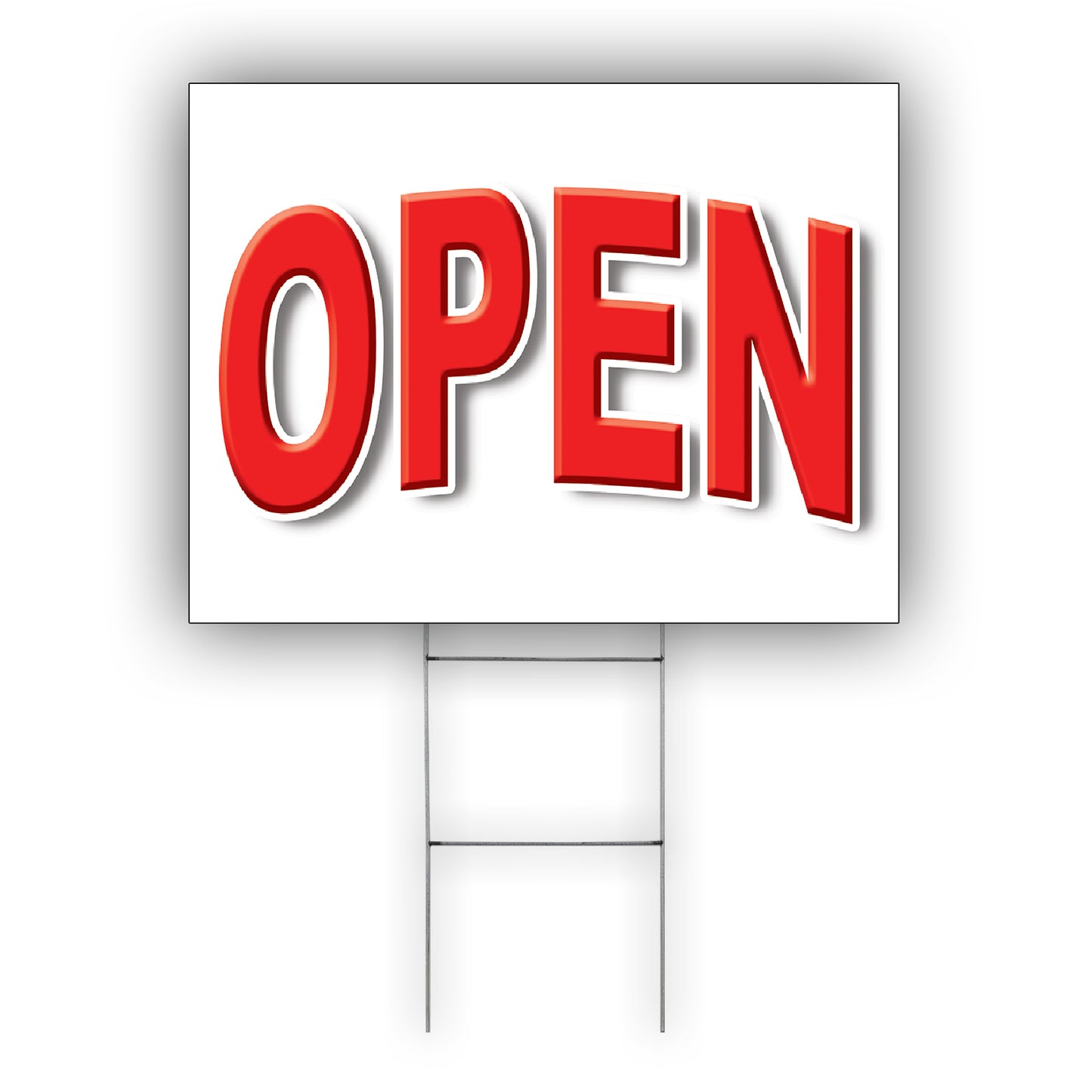 Open Coroplast Yard Sign