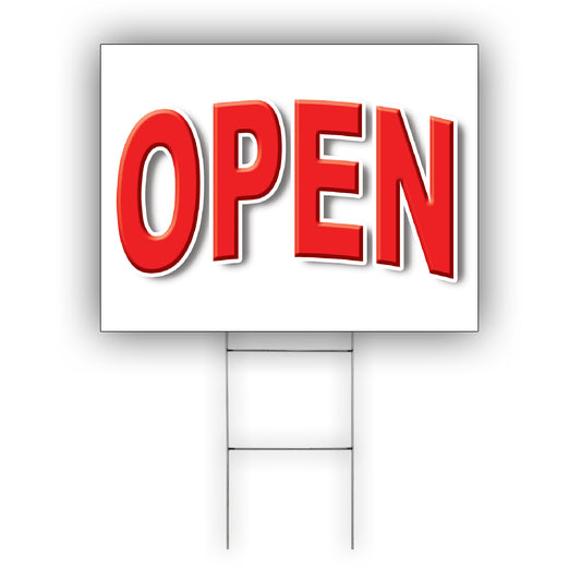 Open Coroplast Yard Sign