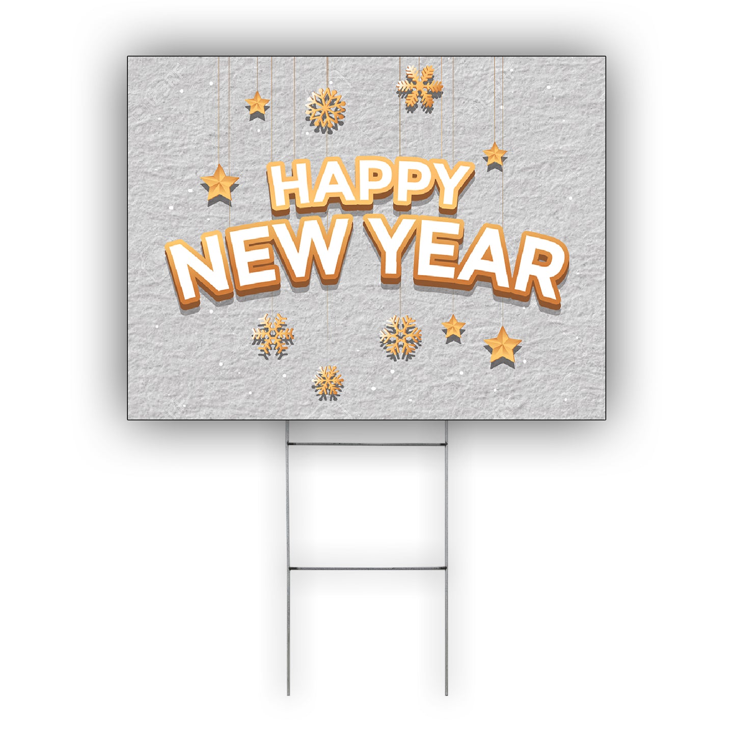 Happy New Year Coroplast Yard Sign
