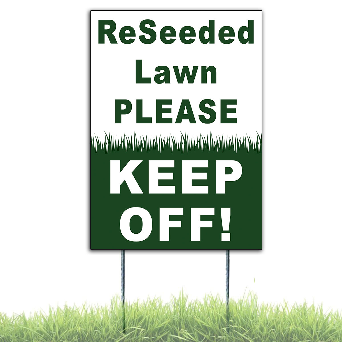 ReSeeded Lawn Please Keep Off!
