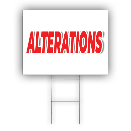 Alterations Coroplast Yard Sign