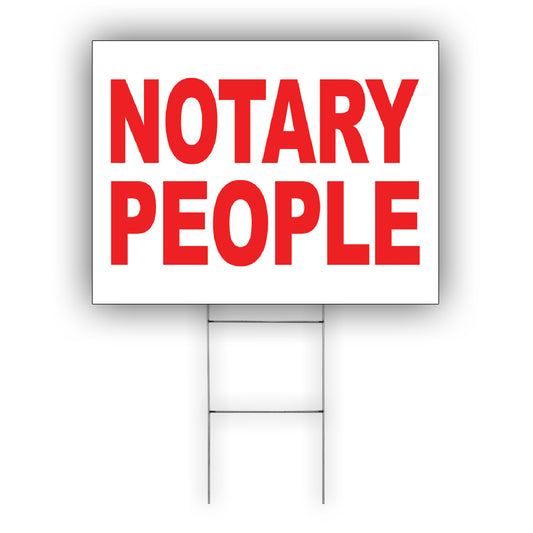 Notary People Coroplast Yard Sign