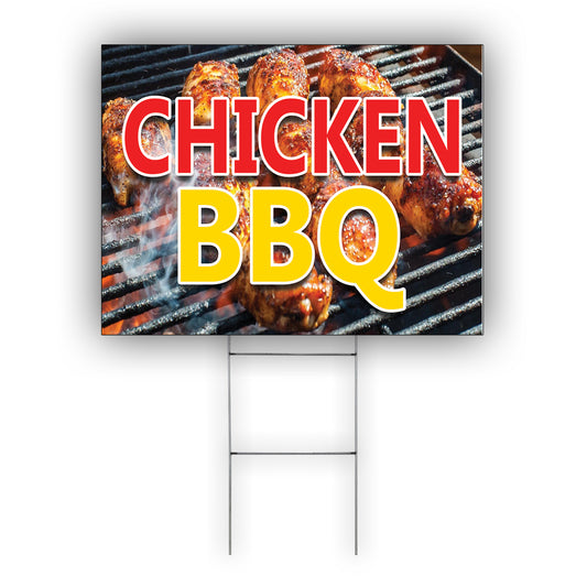 Chicken BBQ Coroplast Yard Sign