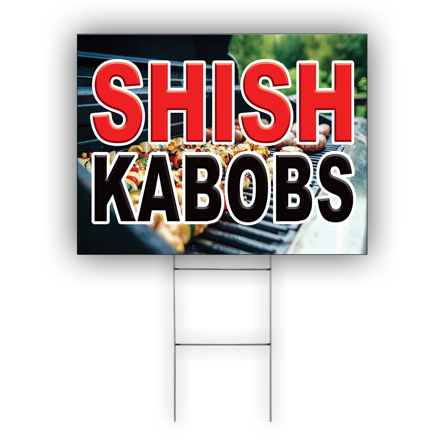 Shish Kabobs Coroplast Yard Sign
