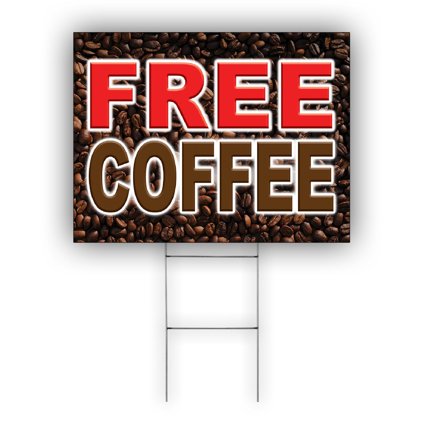 Free Coffee Coroplast Yard Sign