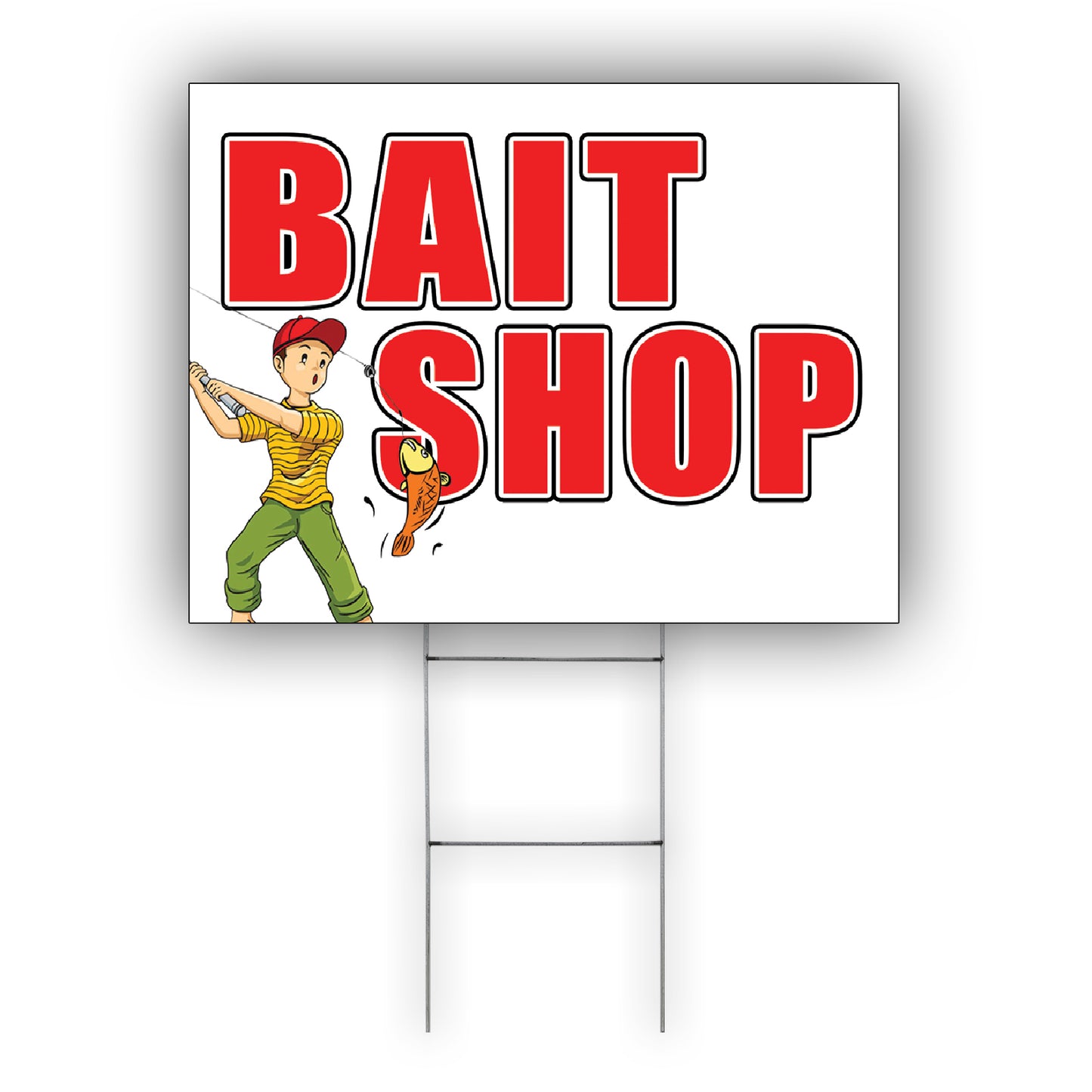 Bait Shop Coroplast Yard Sign