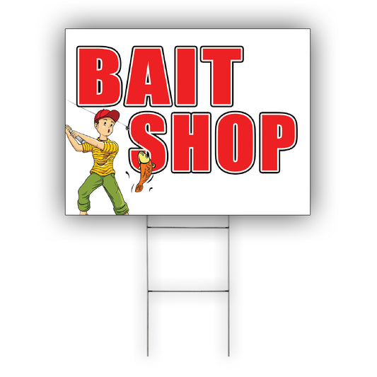 Bait Shop Coroplast Yard Sign