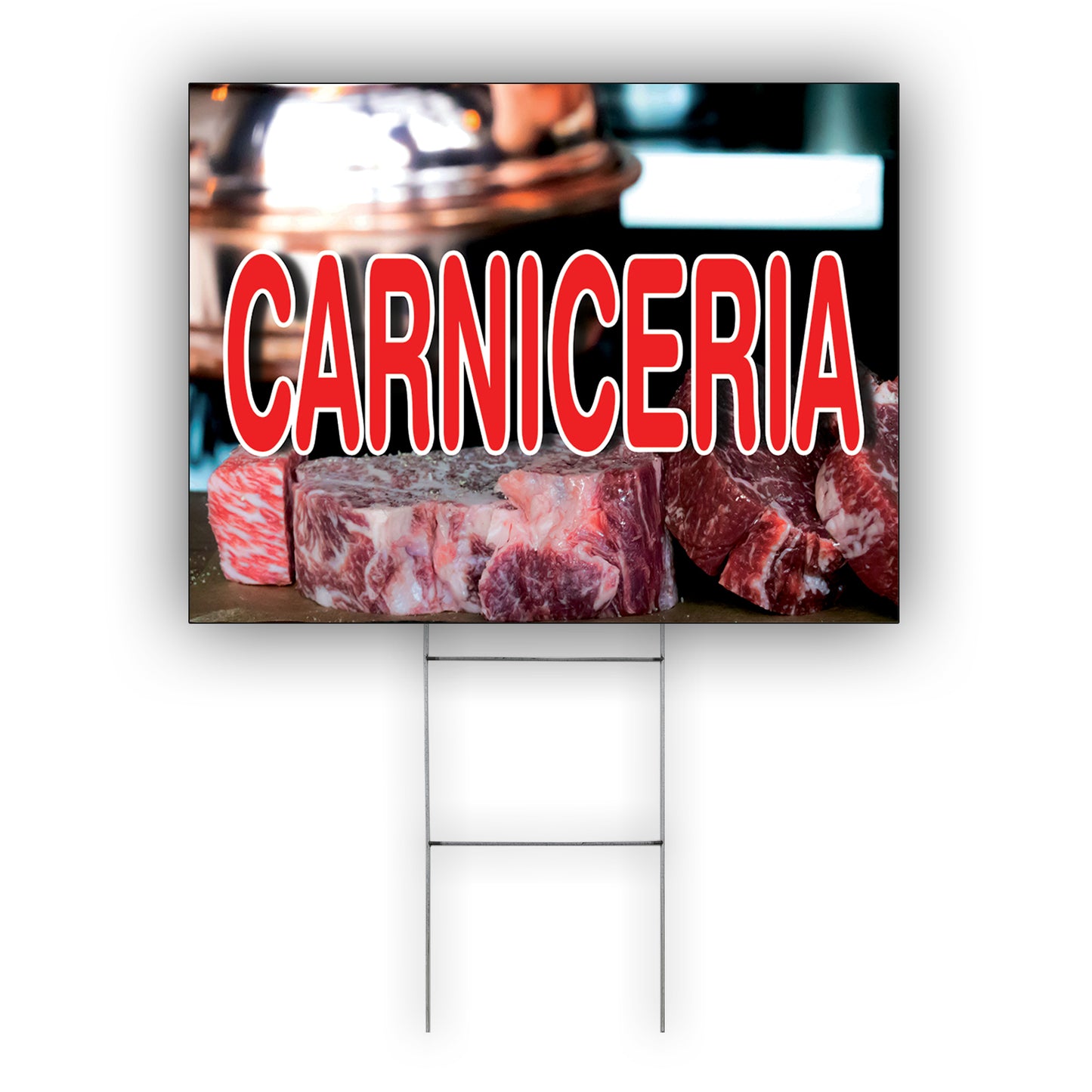 Carniceria coroplast yard sign