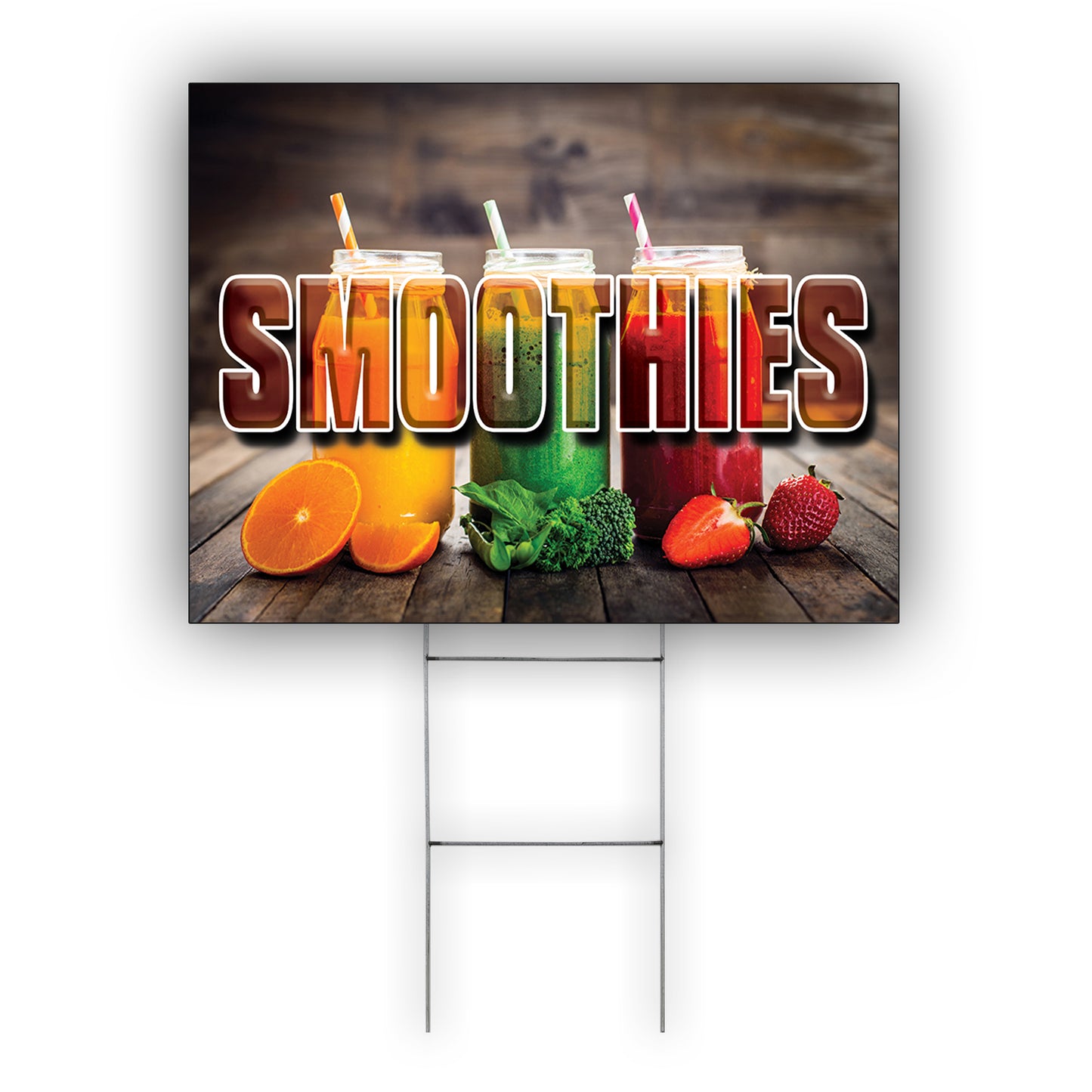Smoothies coroplast yard sign
