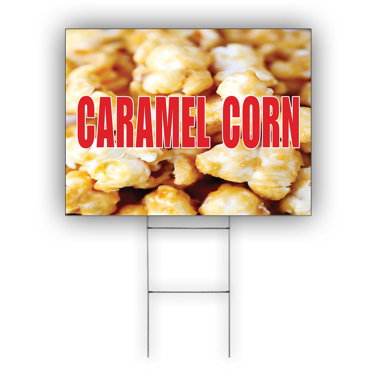 Caramel Corn Coroplast Yard Sign