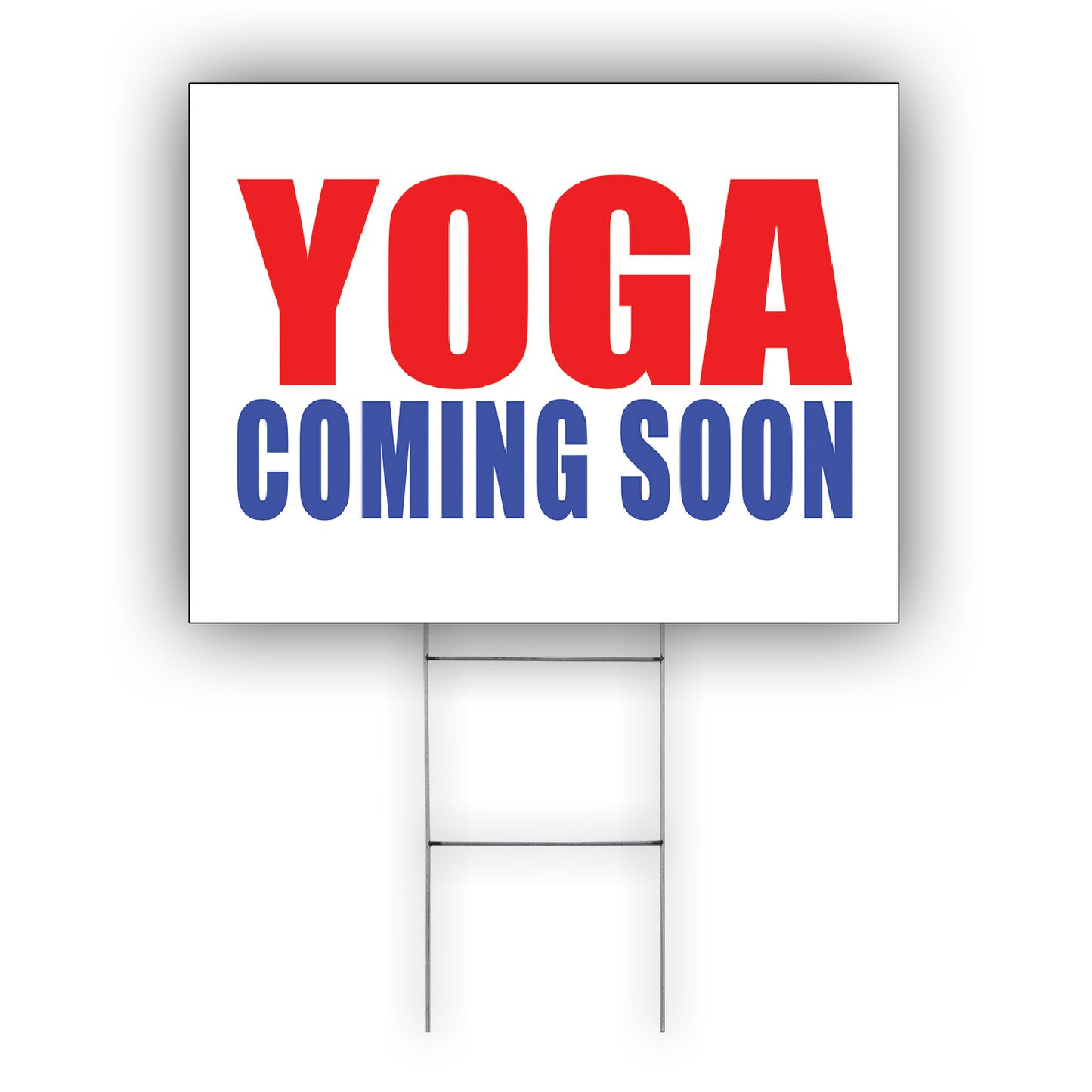 Yoga coming soon coroplast yard sign
