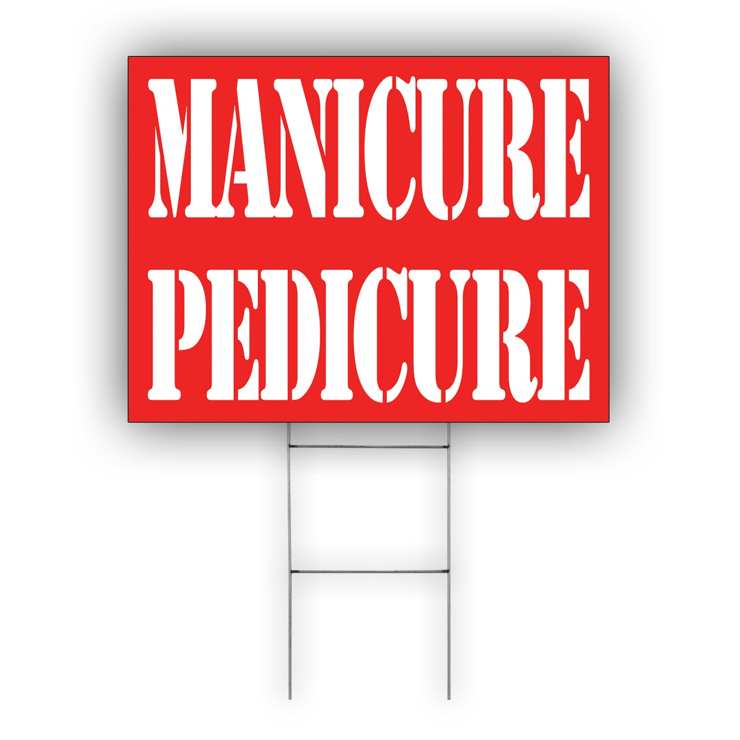Manicure pedicure coroplast yard sign