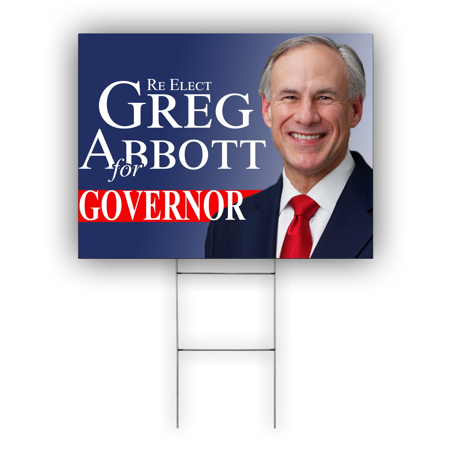 Re Elect Greg Abbott For Governor Coroplast Yard Sign