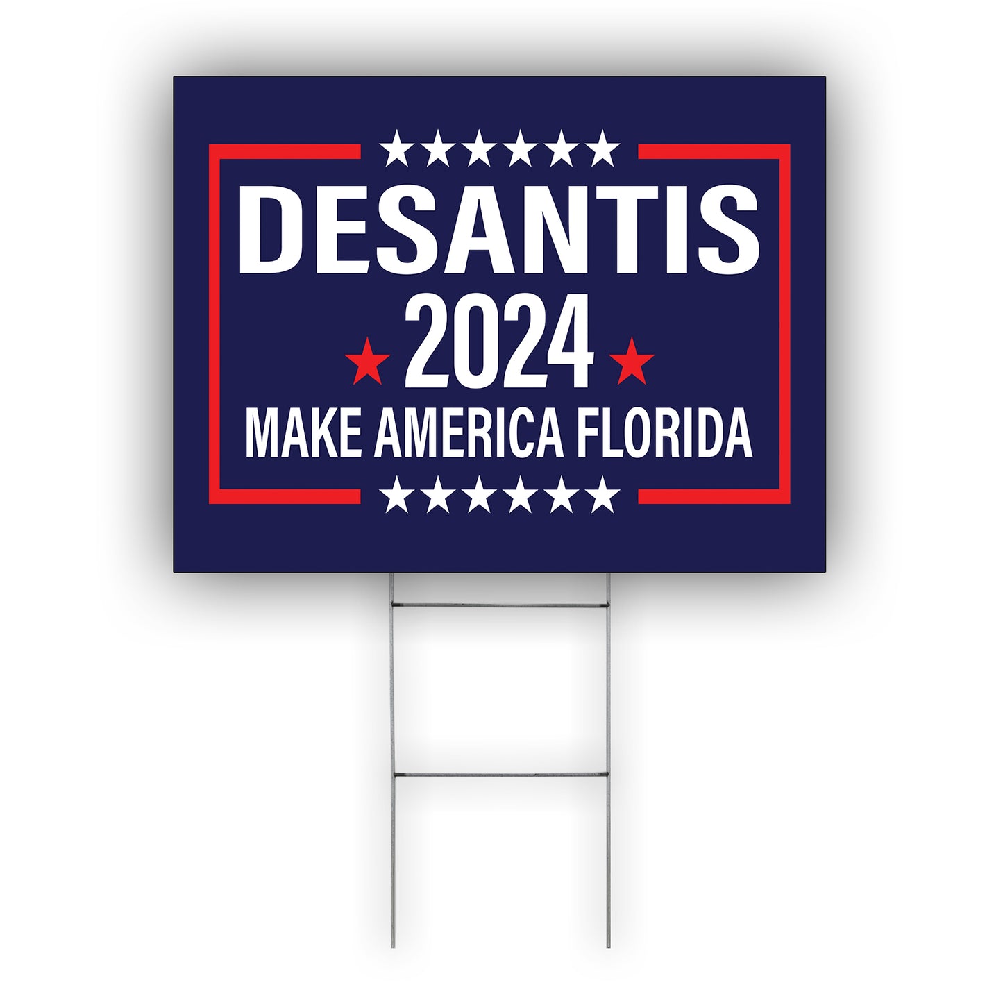 DeSantis 2024 Make America Florida Blue Coroplast Yard Sign