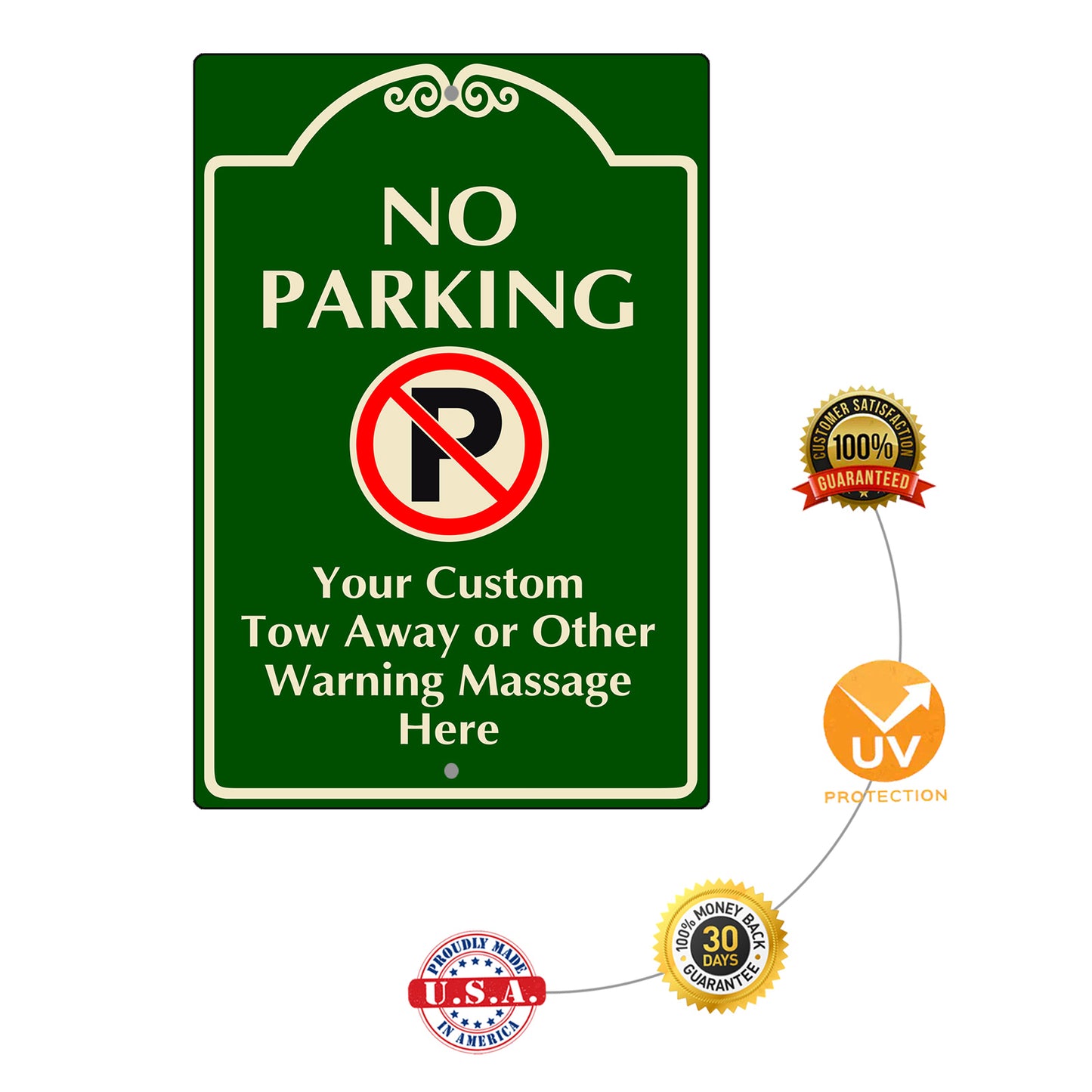 Custom Sign No Parking Your Custom Sign Aluminum Metal Sign