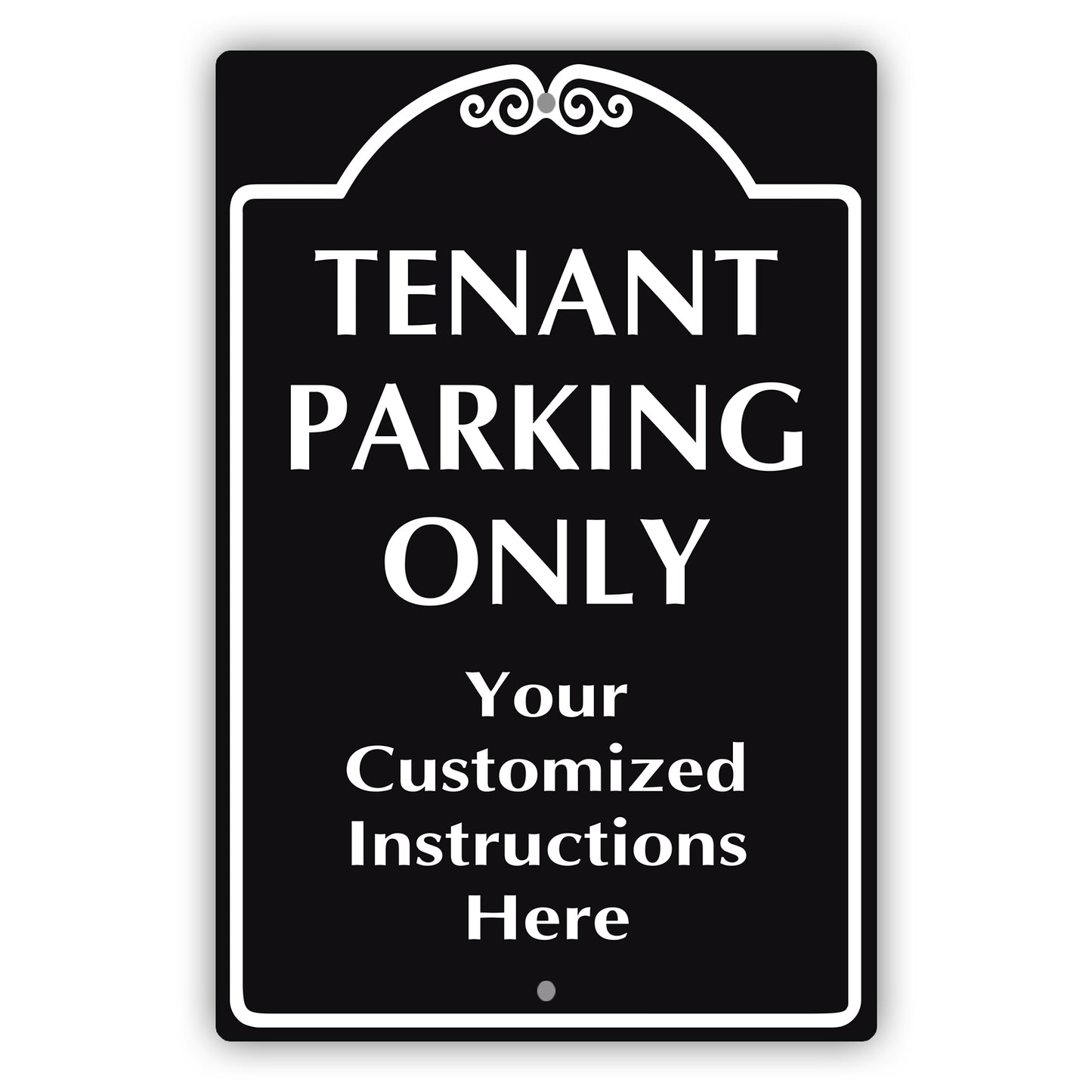 Custom Sign Tenant Parking Only Aluminum Metal Sign