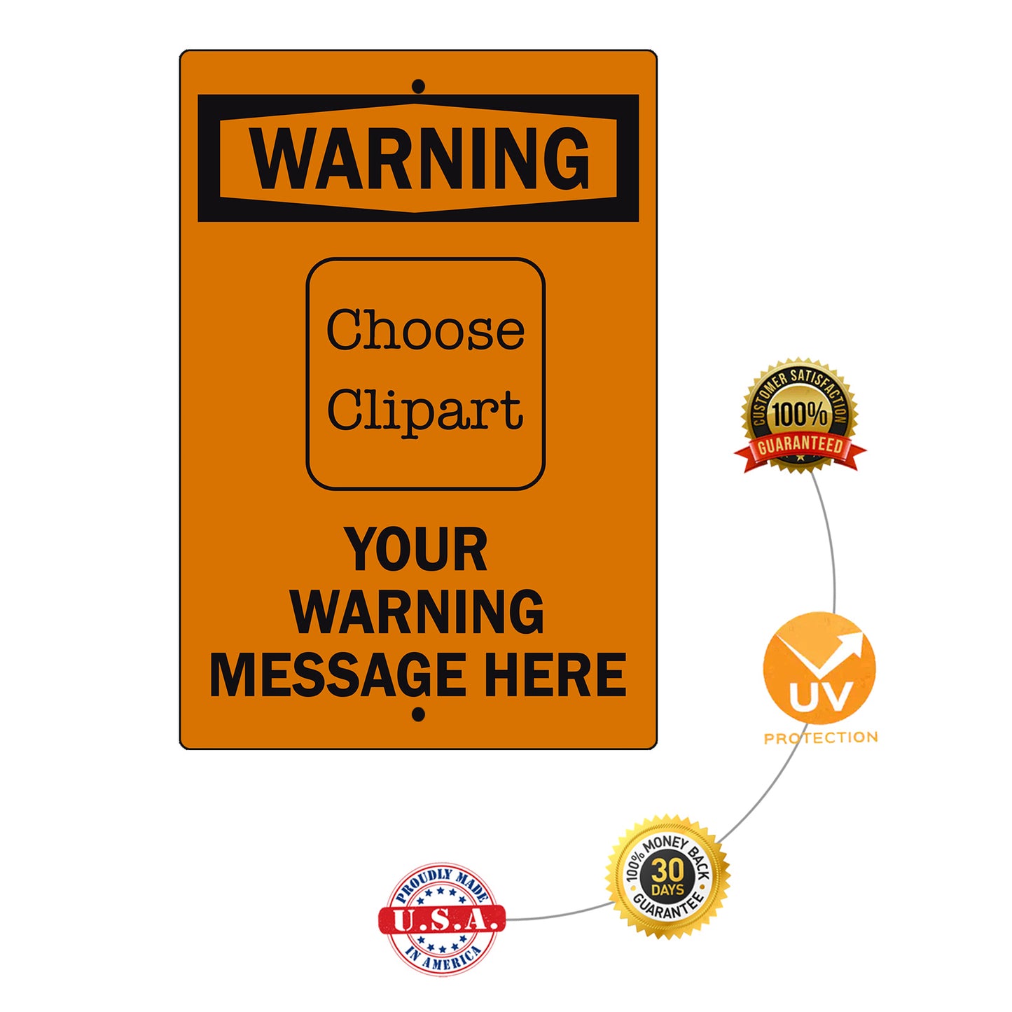 Custom Sign Your Wording Sign Clipart Aluminum Metal Sign